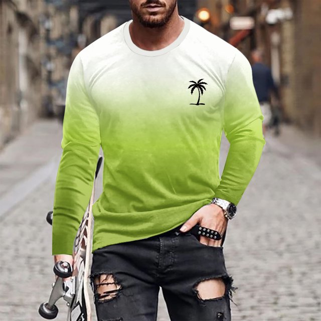 RXIRUCGD T-Shirt à Col Rond pour Hommes, Décontracté, Mode, Imprimé, Manches Courtes, Chandail, Jaune, Taille : M