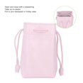 thumbnail image 3 of Instant Camera PU Leather Drawstring Bag, Space Saving Soft Microfiber PU Leather Drawstring Pouch Portable Waterproof Scratch Resistant  for Storage Purple,Pink,Green,White,Blue, 3 of 7