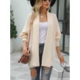 thumbnail image 3 of Charmo Cardigan en Tricot à devant Ouvert pour Femmes, Coupe Ample, Manches Longues, Manteau, 3 of 5