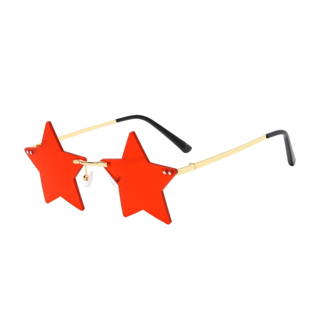 Stylish Rimless Star Sunglasses for Outdoor Activities and Fashionable Streetwear