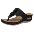 thumbnail image 1 of KIHOUT Summer Womens Sandals, Ladies New Summer Floral Wedge Flip-flops, 1 of 4