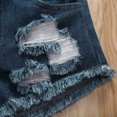 thumbnail image 5 of 3PCS Kids Girls Summer Ruffles Top Shorts Leopard Short Sleeve Pleated Vest Blue Hole Jeans Side Pockets, 5 of 5