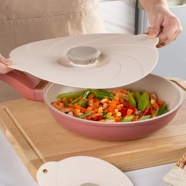 Nilvkv Couvercles Résistants à la Chaleur pour Micro-Ondes Réutilisables Couvercles d'Aspiration pour Bols-Assiettes-Casseroles-Casseroles Anti-Éclaboussures