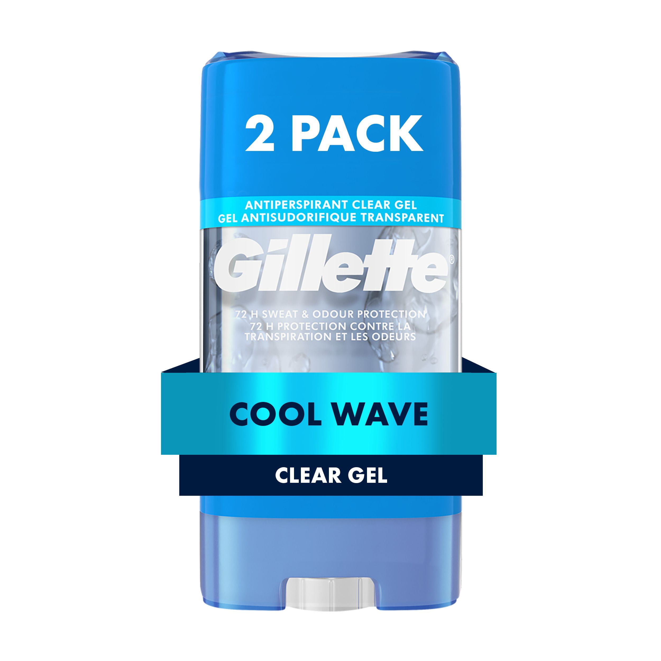 Gillette Antisudorifique en Gel Transparent et Déodorant pour Hommes Parfum Cool Wave