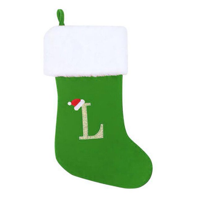 SUTENGDA 20 Inches Monogram Christmas Stockings Red Velvet with White Super Soft Plush Cuff Embroidered Xmas Stockings Classic Personalized Stocking Decorations for Family Holiday Season
