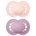 thumbnail image 1 of MAM Original Matte Pacifier (2 pack, 1 Sterilizing Pacifier Case), Pacifiers 6 Plus Months, Baby Girl Pacifier, Best Pacifiers for Breastfed Babies, Sterilizing Storage Case, 1 of 4