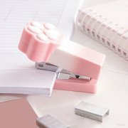 Cagogo Mini Claw Desktop Stapler, Cute Cat Paw Stapler with 400 Staples, 15 Sheet Capacity Plastic Stapler for Study, Gradient Color Office Stapler for Desk Study Home Office Supplies