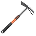 thumbnail image 1 of Ergonomic Metal Hand Tiller Cultivator Tool PVC Handle for Garden Farming, 1 of 6