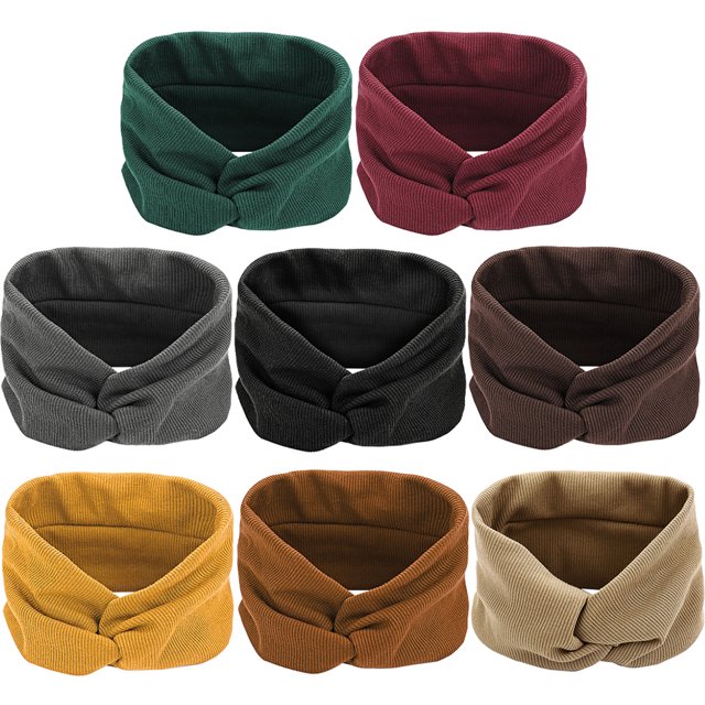 8Pcs Portable Head Bands Multi-function Sweat Headbands Professional Hair Bands Yoga Supply