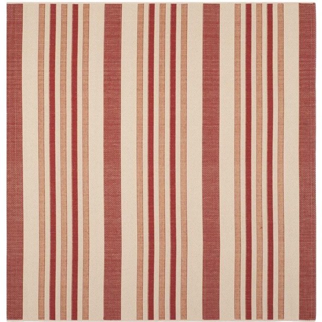 Safavieh Tapis Beige Intérieur Extérieur - Carré 6 Pieds7 Pouces