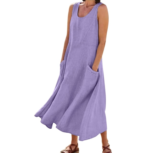 Ketyyh-chn99 Robe T-Shirt Femme Grande Taille Jupes pour Femmes Vêtements Robe d'Été Manche à Volants Ample Fluide Plissée Robe Mini Violet,TG