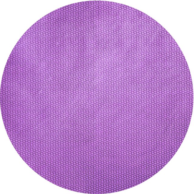 Ahgly Company Tapis de Zone Rond d'Intérieur Lavable à la Machine, Transitionnel, Violet Violet, 3 Pieds Rond