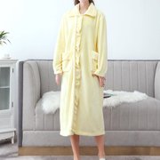 Gift TIMIFIS Women Hooded Plush Soft Robe Warm Fleece Bathrobe Warm Fleece Winter Robe, Long Soft Plush Cozy Spa, Resort & Hotel Bathrobe Bathrobe pring/Summer