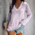 thumbnail image 2 of KIHOUT Spring Winter Womens Tops Fashion Casual Long Sleeve V-Neck Solid Color Ladies Tops Blouse, 2 of 4