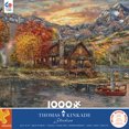 thumbnail image 1 of Puzzle en bois de 1000 pièces Ceaco Thomas Kinkade A Perfect Fall Day pour adultes à partir de 14 ans, 1 of 6