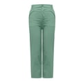 thumbnail image 4 of Men's Business Casual Pants Solid Color Zipper Button Straight Leg Pant Comfortable Stretchy Twill Trousers Green M, 4 of 6