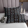 thumbnail image 3 of Western Quilt Set Geometric Aztec Bedspread Set Twin,Southwestern Coverlet Set Geometry Diamond Quilted,Retro Exotic Stripes Western Decor for Bedroom, 3 of 3
