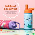 thumbnail image 3 of BOZ Kids Insulated Water Bottle with Straw Lid - Stainless Steel Vacuum Double Wall Toddler Water Bottle, 14 oz (414ml) Scratch-Resistant BPA-Free and Dishwasher-Safe Kids Water Bottle (Safari), 3 of 8