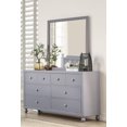 thumbnail image 2 of Topline Home Furnishings Miroir de commode avec cadre gris Farmhouse, 2 of 3