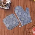 thumbnail image 1 of Tranfacy Home and Kitchen,Hot Pads for Kitchen,Thickened Insulated Gloves Oven Baking Polyester Wear Resistants Microwave Gloves Kitchen Avoid Scalding Gloves Mat Set, 1 of 4