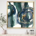 thumbnail image 2 of Designart Mettalic Indigo and Gold III Framed Wall Art, 2 of 3