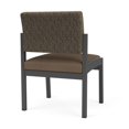 thumbnail image 5 of Lenox Steel Reception Armless Guest Chair / Charcoal Steel / Brown / Brown, 5 of 5