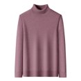 thumbnail image 1 of Pisexur Chandails Hommes Doux et Confortables Chandails d'Automne Hommes Chandail à Manches Longues Col Roulé Tricot Chandail de Base Chaud Chandail Uni Violet, TG, 1 of 6