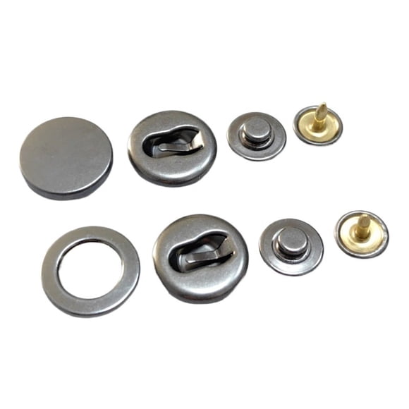 100 Pcs Agrafes Coulissantes à Six Broches en Cuivre de 17 mm - Style Cantonais/européen Grandes Agrafes Blanches, Faciles à Installer