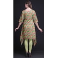 thumbnail image 4 of Bimba Hauts Beige à Imprimé Plumeria et Floral pour Femmes Kurti Asymétrique Robe d'Été pour Filles XSmall, 4 of 6