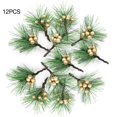 thumbnail image 2 of Mini Simulation Plastic Foam Pine Needles Christmas DIY Cane Circle Wreath Decoration, 2 of 12