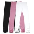 thumbnail image 1 of Bienzoe Lot de 3 Leggings d'Uniforme Scolaire Extensibles en Tricot de Coton pour Fille S16, 1 of 10