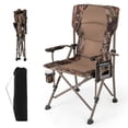 thumbnail image 1 of Gymax Chaise de Camping Pliante Chaise de Pelouse Portable avec Porte-Gobelet, 1 of 10
