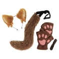 thumbnail image 3 of yingyy Cat Ear and Tail Set Cute for Stage Performance Prom Animals Themed Parties black brown, 3 of 5