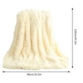 thumbnail image 2 of Bamboohart Fausse Fourrure Extra Douce Unie Réversible Duveteuse Légère à Longs Poils Shaggy Bouffante Douillette Peluche Molletonnée Microfibre Confortable pour Canapé Sofa Lit, 2 of 4