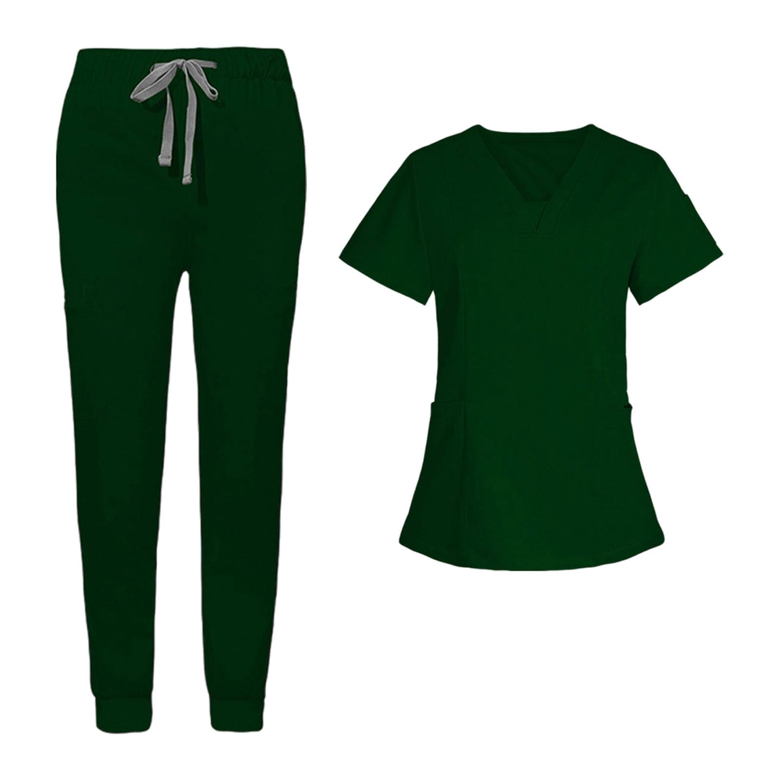 Nurse Work Clothing Nursing Uniform Scrubs Work Clothing Durable Green
