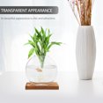 thumbnail image 4 of Miangastore Hydroponic Glass Vase For Indoor Plants Water Propagation Station Terrarium Container With Wooden Base For Desktop Or Window Display, 4 of 8
