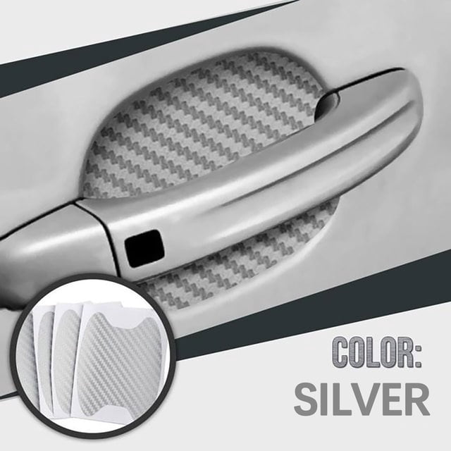 Rvkxad Car Door Handle Stickers, 4PCS Carbon Fiber Protective Film for Vehicle, Auto Handle Guards, Paint Protection Decals