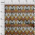 thumbnail image 1 of oneOone Silk Tabby Fabric Diamond & Swirl Ikat Print Fabric BTY 42 Inch Wide, 1 of 4