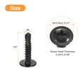 thumbnail image 2 of Unique Bargains Phillips Head Self Tapping Screws, 50pcs #8x3/4' Sheet Metal Screw, 2 of 4