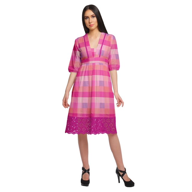 Moomaya Robe à Manches Courtes pour Femmes Robe de Soirée en Coton Imprimé Tenue Décontractée