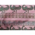 thumbnail image 4 of oneOone Cotton Cambric Fabric Floral & Peacock Block Printed Craft Fabric BTY 56 Inch Wide, 4 of 4