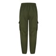 thumbnail image 4 of WRKEKC Cargo Pants for Men Pocket Patch Drawstring Multiple Pockets Straight Leg Work Pants Outdoor Fitness Pants for Active Wear, 4 of 5