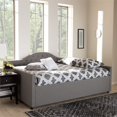 thumbnail image 2 of Baxton Studio lit de repos Eliza Tufted Queen en gris, 2 of 7