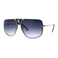 thumbnail image 1 of Mobster Flat Top Rimless Luxury Sport Fashion Racer Sunglasses Silver Smoke, 1 of 4