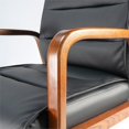 thumbnail image 4 of BBF - Chaise - Dossier Bas - Accoudoirs - Cuir Reconstitué - Noir, 4 of 7