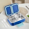 thumbnail image 1 of Boovnll Transparent Stainless Steel Lunch Box For Office Workers And Students With Compartments For Lunch Boxes Heated Light Meal Boxes Two Compartment Lunch Box, 1 of 6