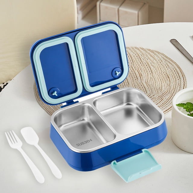 Boovnll Transparent Stainless Steel Lunch Box For Office Workers And Students With Compartments For Lunch Boxes Heated Light Meal Boxes Two Compartment Lunch Box