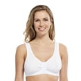 thumbnail image 2 of Carole Martin Full-Freedom Cotton Front Closure Comfort Bra - Wire Free - Stretch Cups - One Size Fits All B, C, and D Style 7276 Set of 2-White 38, 2 of 6