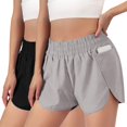 thumbnail image 2 of B91xZ Shorts de Gym pour Femmes Taille Haute Décontractée avec Poche, Multicolore G, 2 of 4