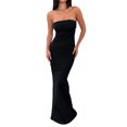 thumbnail image 1 of Faithtur Robe Sans Manches Épaules Dénudées pour Femmes Été Élégante Robe Moulante de Cocktail Mode Urbaine de Plage, 1 of 7